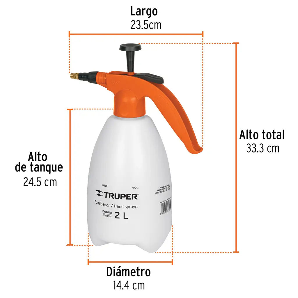 FUMIGADOR DOMÉSTICO 2L TRUPER