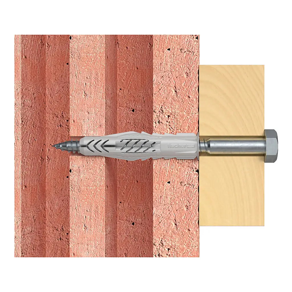 ESPANDER DE NYLON TIPO UX R 10 MM 3/8" CAJA DE 50 UNIDADES FISCHER