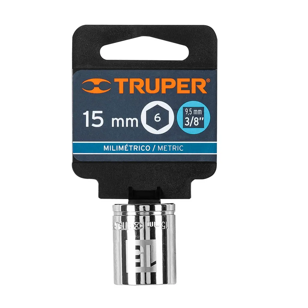 CUBO ESPIGA CUADRO 3/8",DE 15MM D-3815-HM TRUPER