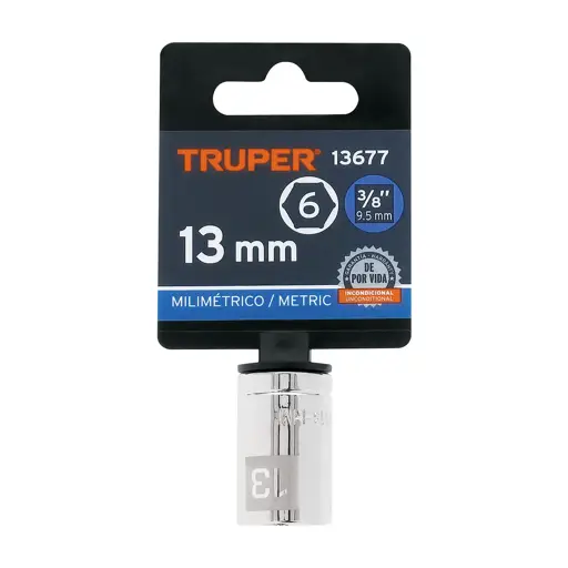 CUBO ESPIGA 3/8" HEX 13mm D-3813-HM TRUPER