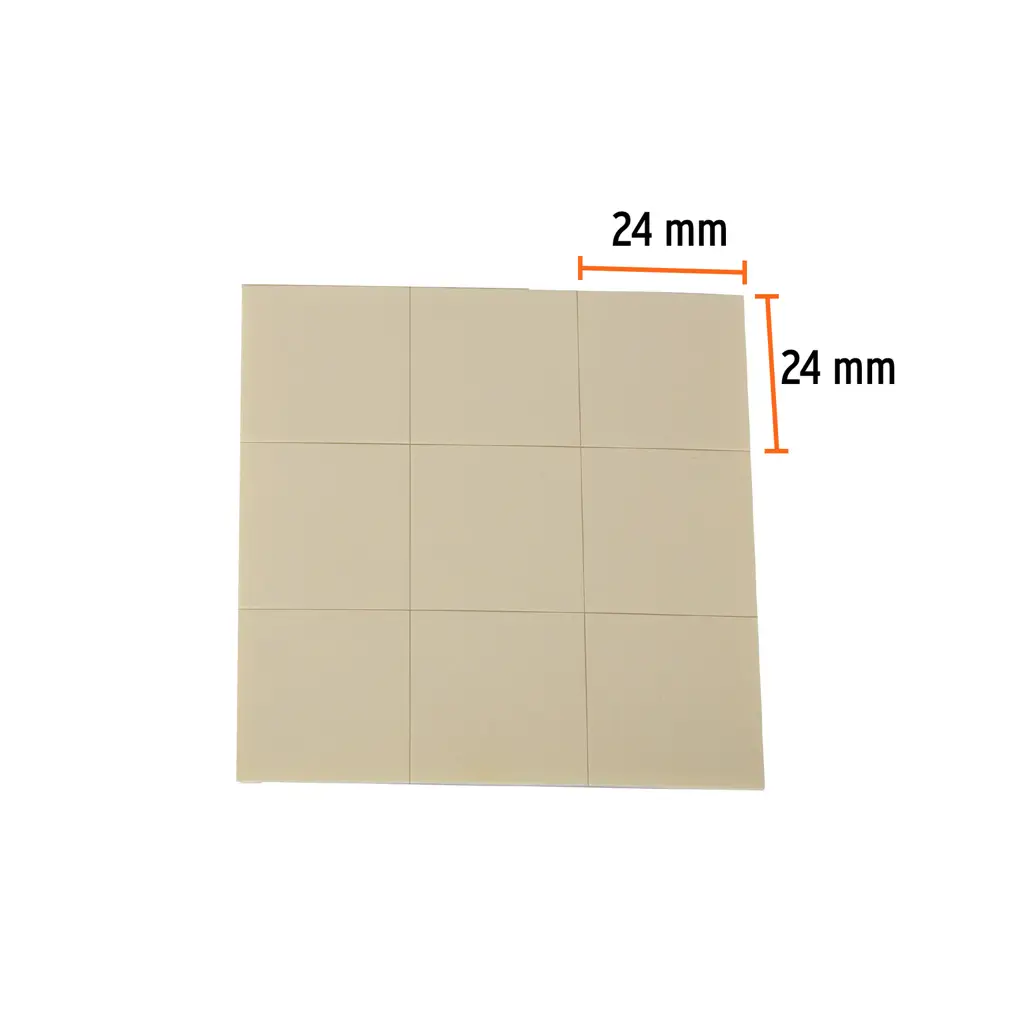 CUADROS DOBLE ADHESIVO 24X24MM 18 PIEZAS TRUPER