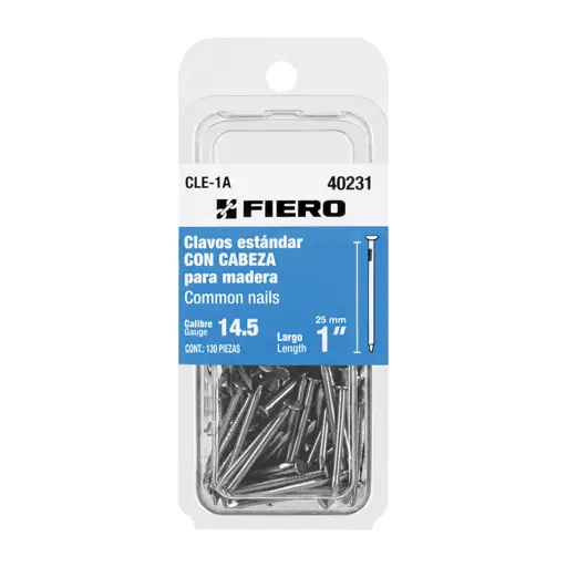 CLAVO CON CABEZA 1" BLISTER 30 FIERO