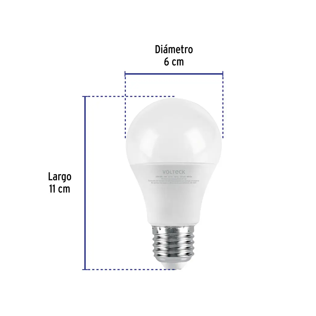 FOCO LED A19 9W 60W 3000K 800LM VOLTECK