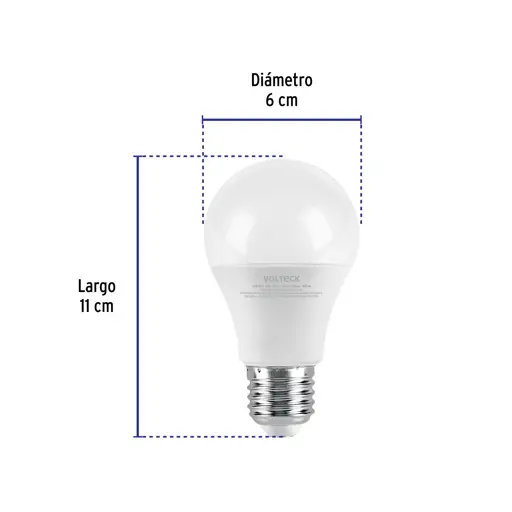 FOCO LED A19 9W 60W 3000K 800LM VOLTECK