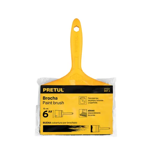 BROCHA MANGO PLASTICO BRP-6 PRETUL