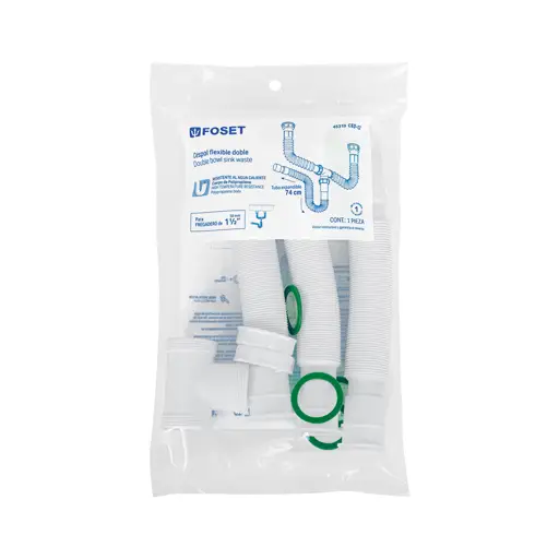 DESAGUE DOBLE FLEXIBLE 1-1/2" FOSET
