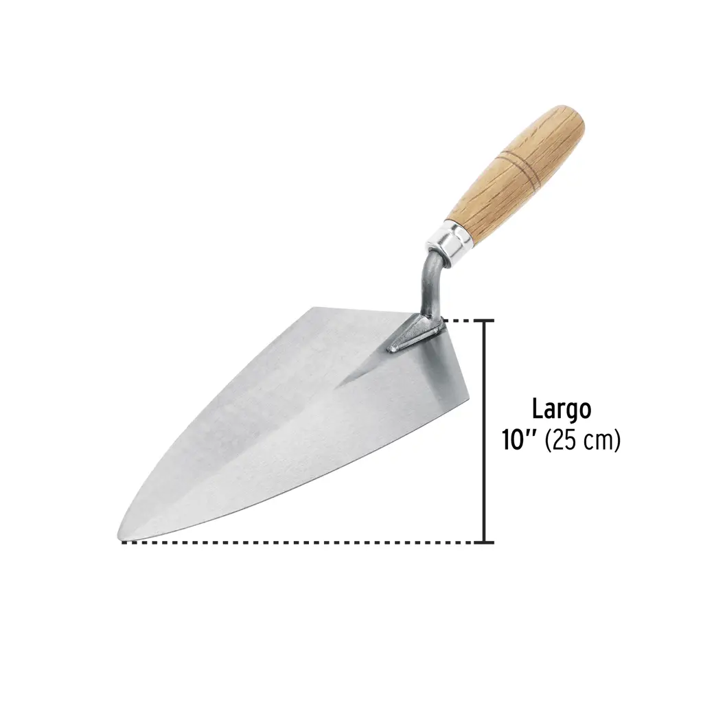Cuchara para albañil de 10 pulgadas marca Pretul con mango de madera reforzado 3