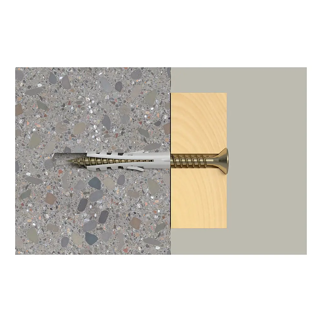ESPANDER DE NYLON TIPO S 4 MM 5/32" CAJA DE 200 UNIDADES FISCHER