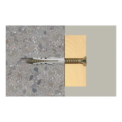ESPANDER DE NYLON TIPO S 4 MM 5/32" CAJA DE 200 UNIDADES FISCHER