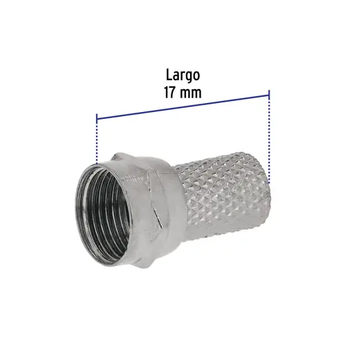 FITTING COAXIAL HEMBRA RG-6 VOLTECK (4 UNIDADES)