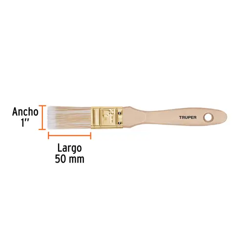 BROCHA 1" MANGO DE MADERA TRUPER