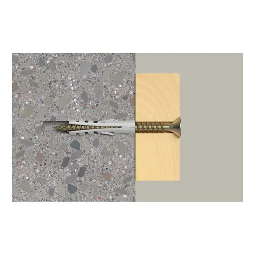ESPANDER DE NYLON TIPO S 10 MM 3/8" CAJA DE 50 UNIDADES FISCHER