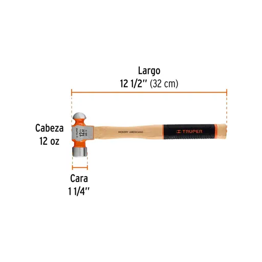 MARTILLO DE BOLA 12OZ TRUPER