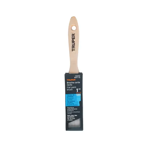 BROCHA 1" MANGO DE MADERA TRUPER