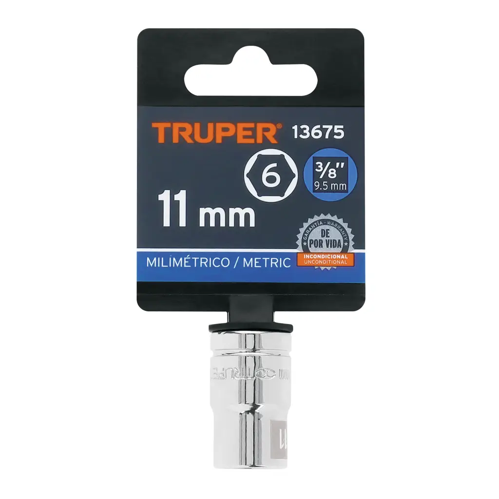 DADO 11MM 6 PUNTAS CUADRO 3/8" TRUPER