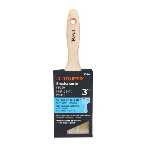 BROCHA 3" MANGO DE MADERA TRUPER