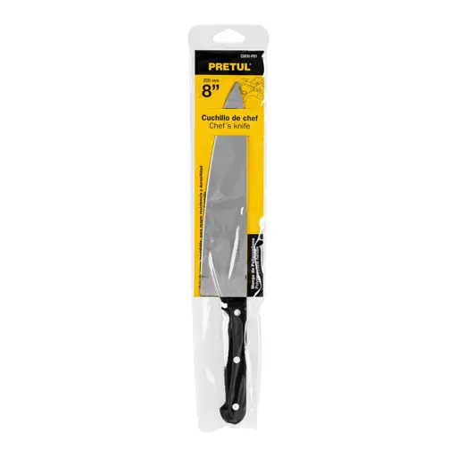 CUCHILLO CHEF 8" MANGO POLIPROPILENO PRETUL