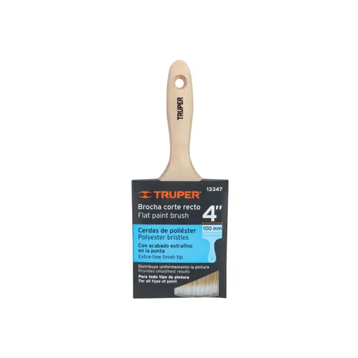BROCHA 4" MANGO DE MADERA TRUPER