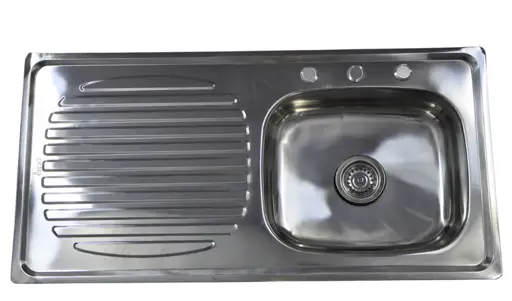 FREGADERO ACERO INOXIDABLE 1 TANQUE DERECHO EMPOTRABLE