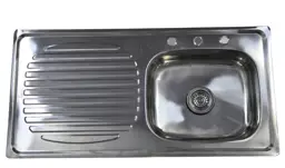 FREGADERO ACERO INOXIDABLE 1 TANQUE DERECHO EMPOTRABLE