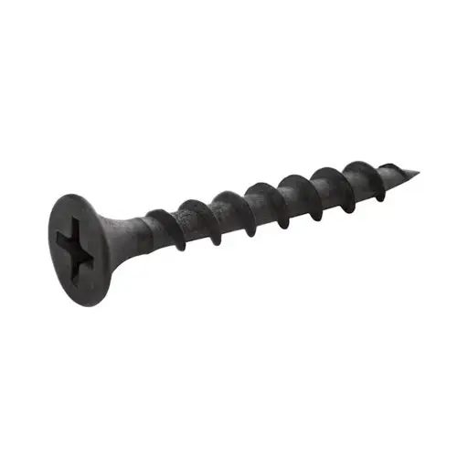 6X1 1/4 TORNILLO GYPSUM NEGRO PUNTA CORRIENTE FINA (PAQUETE DE 100)