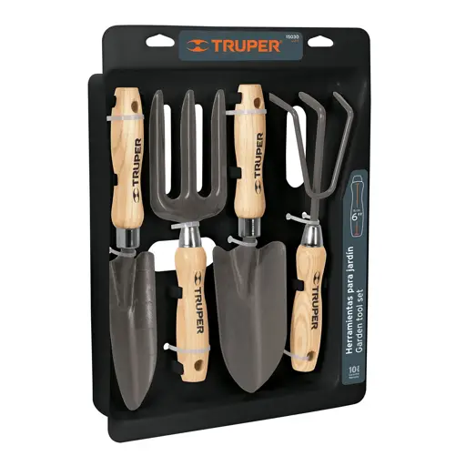 JUEGO DE HERRAMIENTAS PARA JARDIN 4 PIEZAS TRUPER