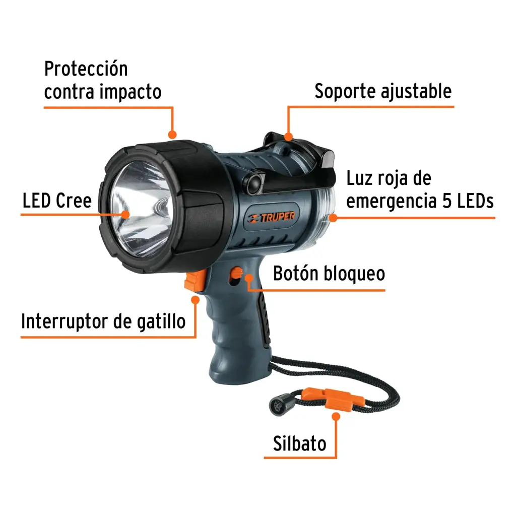 LINTERNA RECARGABLE 300L TRUPER — vista 5