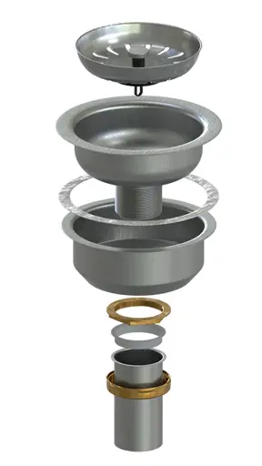 DESAGUE FREGADERO METAL 4 1/2 CON COLETA MIBER