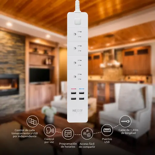 REGLETA INTELIGENTE WIFI PARA INTERIOR 110V NEXXT SOLUTIONS