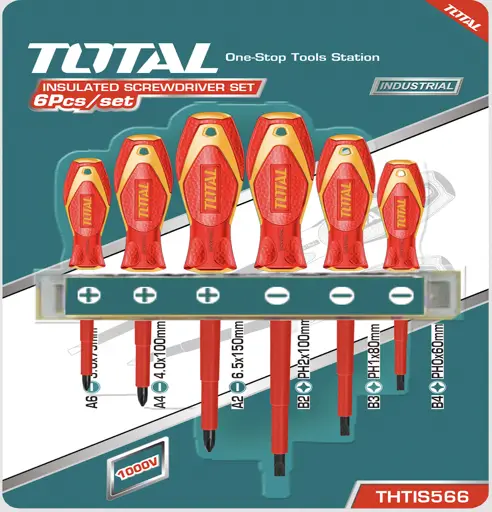JUEGO DESTORNILLADORES AISLADOS 6 PIEZAS TOTAL
