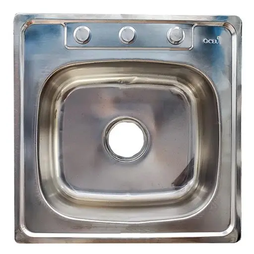PILA ACERO INOXIDABLE 50X50 EMPOTRABLE FAUCETS (FREGADERO)