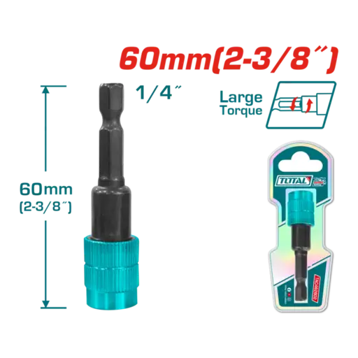 EXTENSION PARA TALADRO 60MM 2 PIEZAS TOTAL