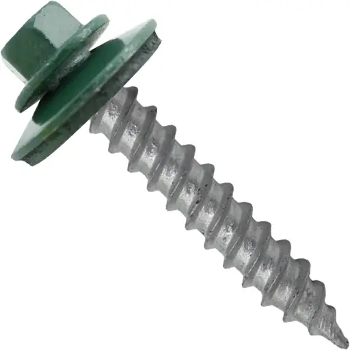 1/4X2 1/2 TORNILLO PARA TECHO PUNTA CORRIENTE VERDE (PAQUETE 100)