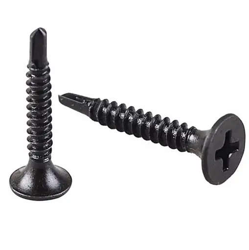 6X1 TORNILLO GYPSUM NEGRO PUNTA BROCA (PAQUETE DE 100)