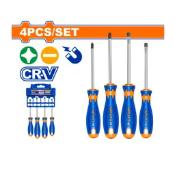 JUEGO DE DESTORNILLADORES 4 PIEZAS WADFOW