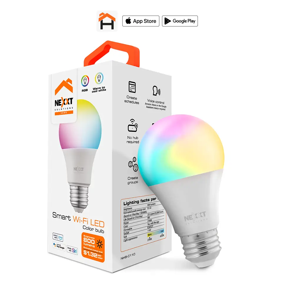 BOMBILLO INTELIGENTE LED RBG WIFI NEXXT SOLUTIONS