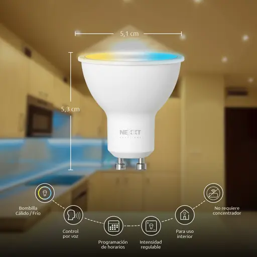 BOMBILLO INTELIGENTE DOWNLIGHT LED WIFI NEXXT SOLUTIONS