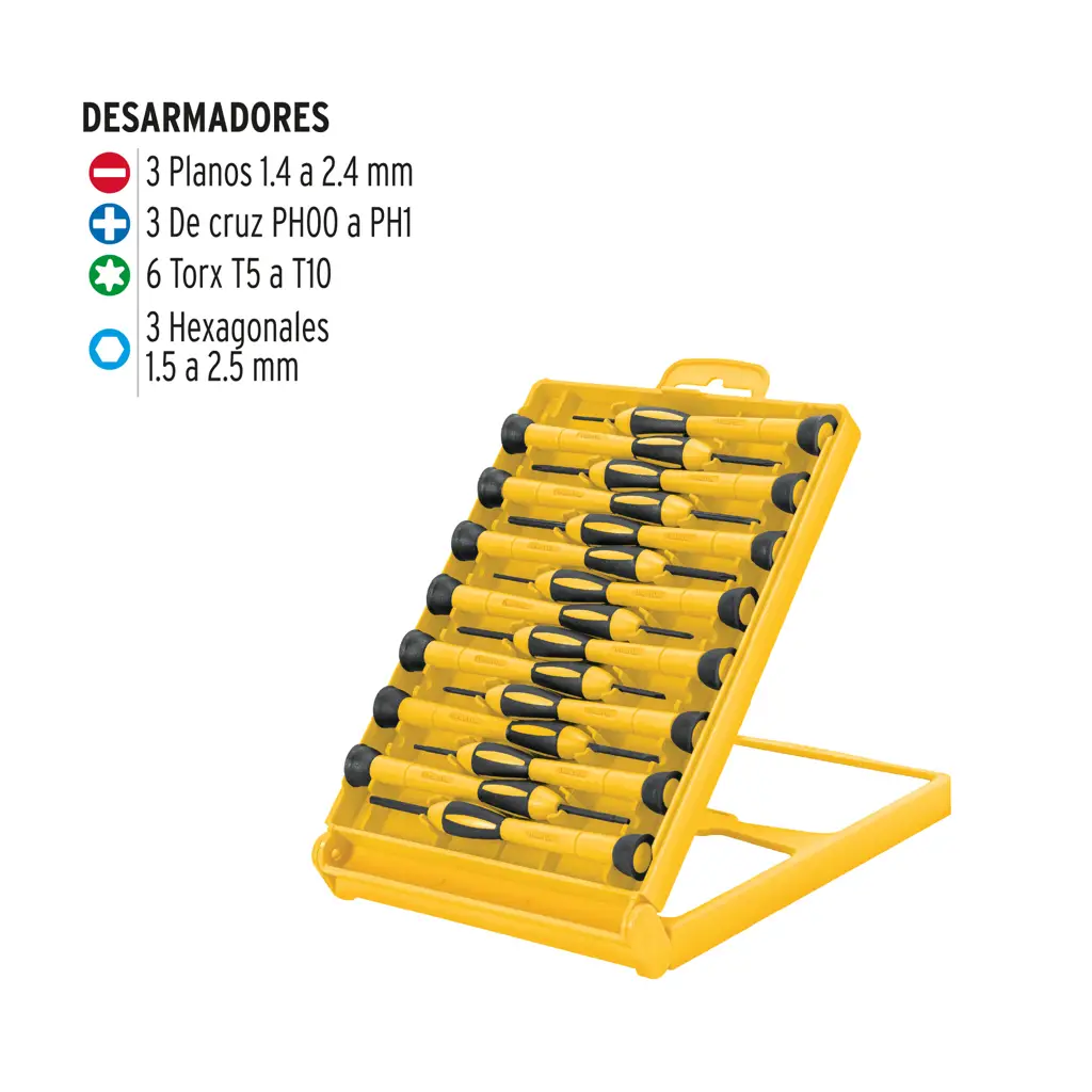 JUEGO DE 15 DESATORNILLADORES PARA JOYERO PRETUL — vista 3