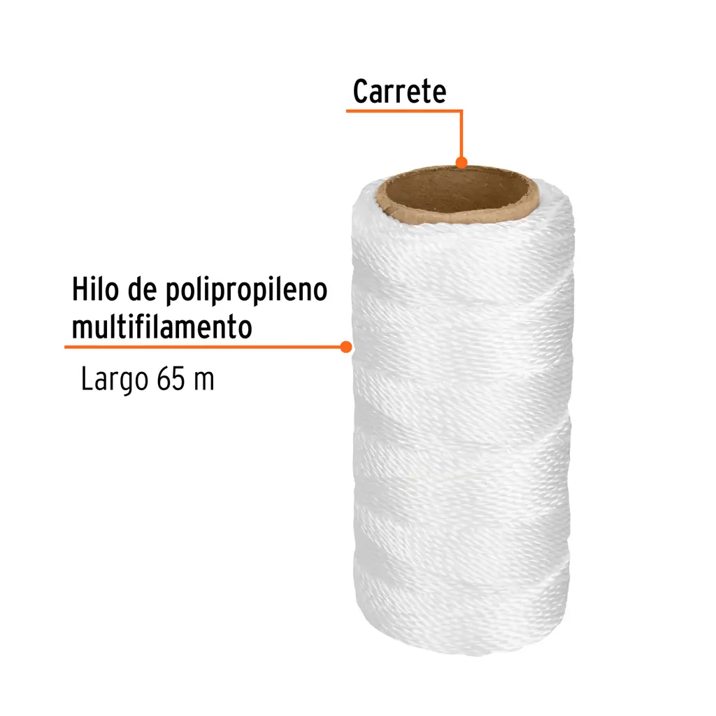 CUERDA PARA ALBAÑIL BLANCO 65M TRUPER — vista 2