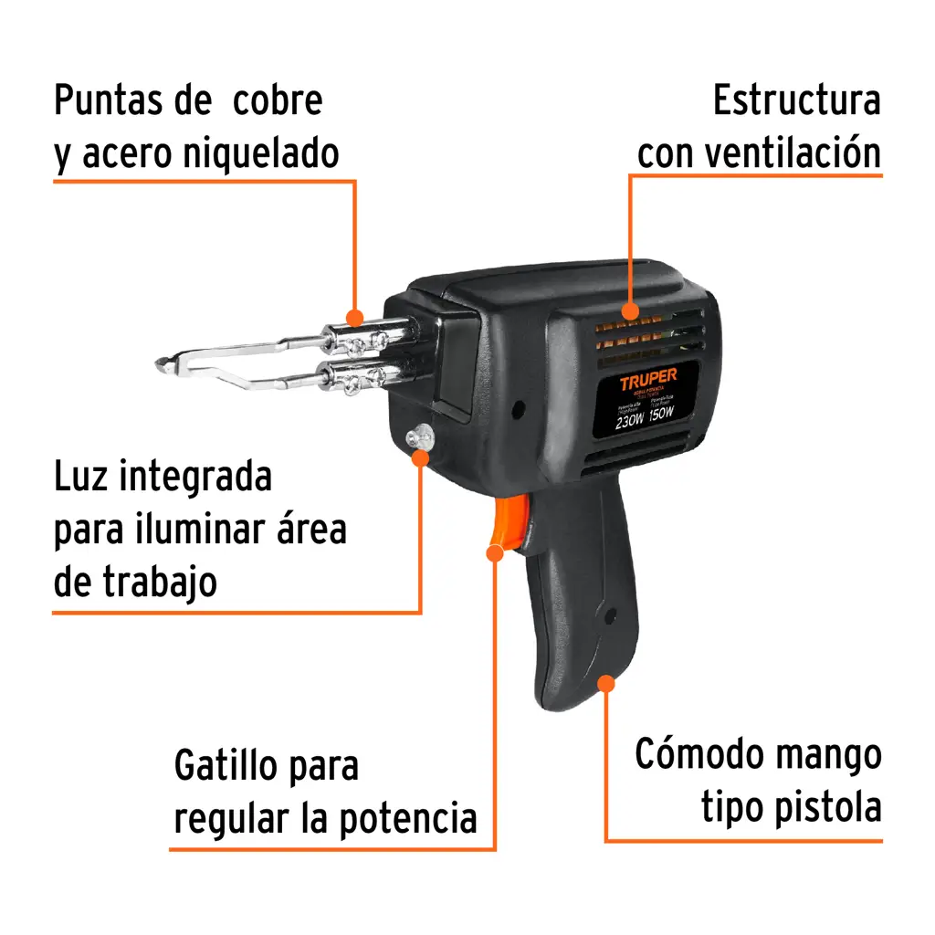 CAUTIN TIPO PISTOLA 230W TRUPER — vista 4