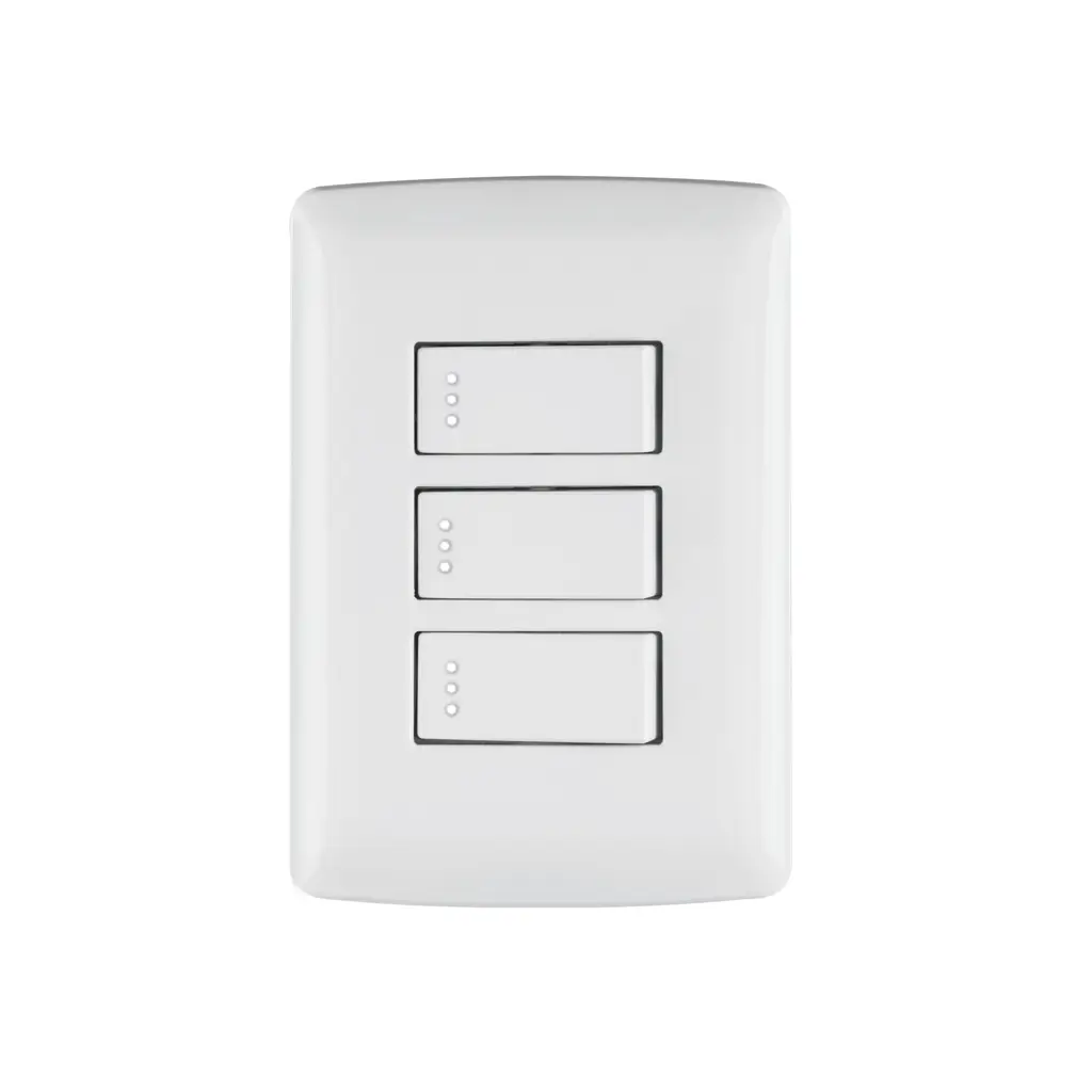 APAGADOR TRIPLE SENCILLO BLANCO ITALIAN VOLTECK