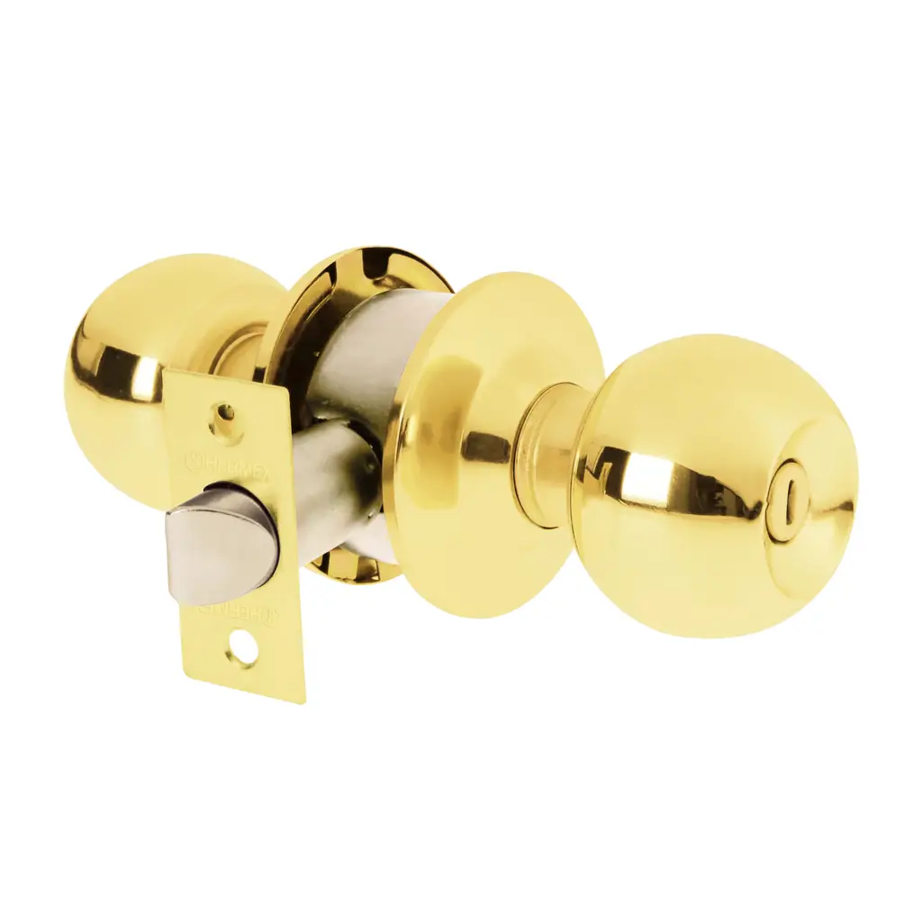 Cerradura tipo bola Hermex de latón para puerta de baño 1