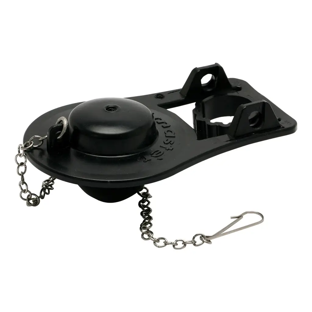 Pera de inodoro negra Fluidmaster de hule resistente contra fugas de agua 1