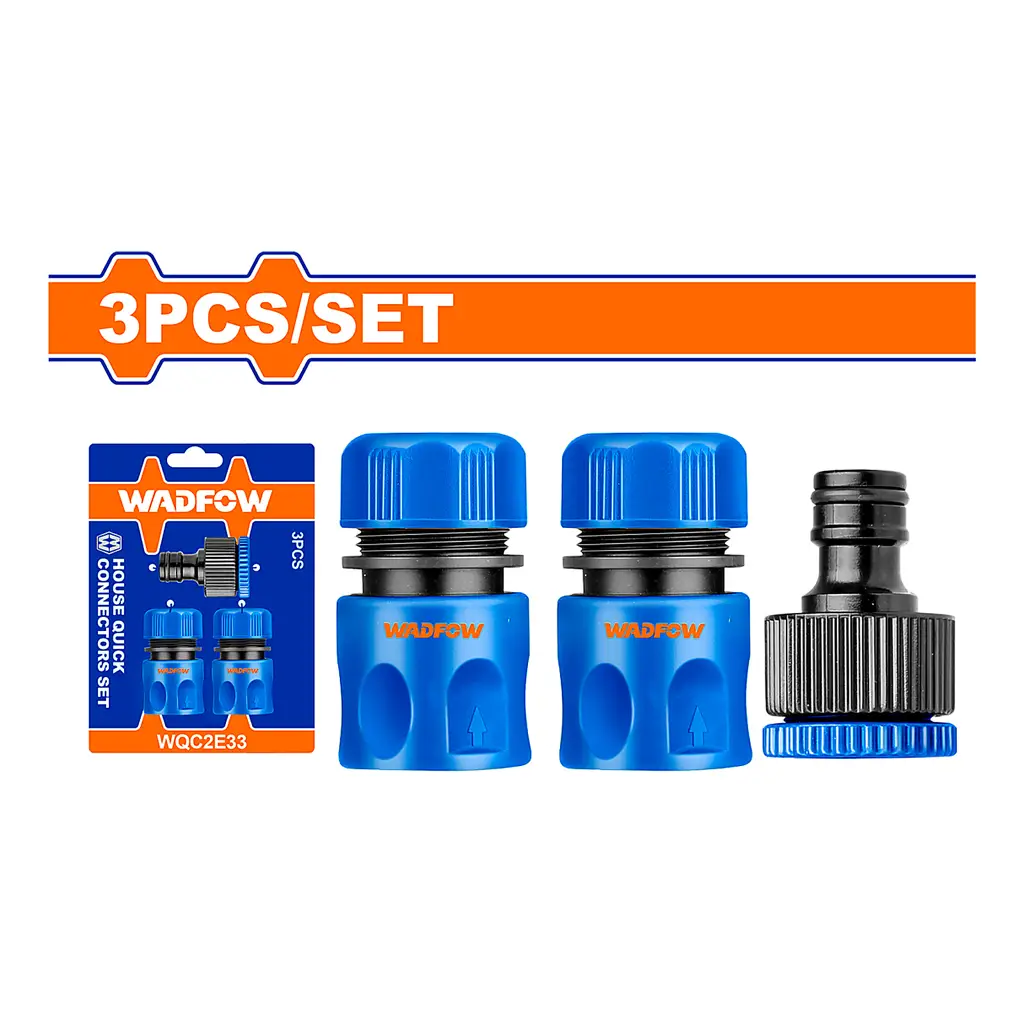JUEGO ACOPLES MANGUERA 3 PIEZAS WADFOW