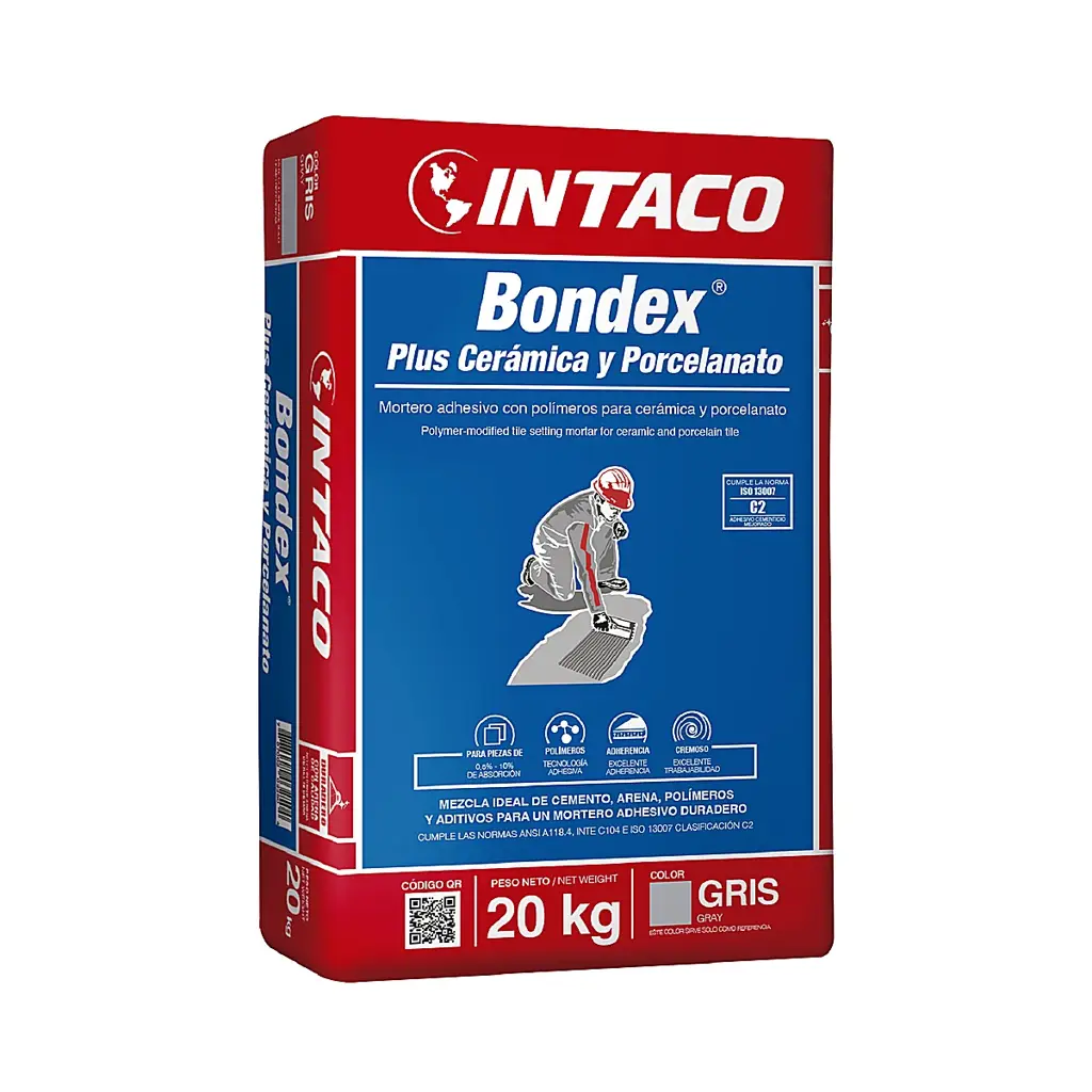 BONDEX PLUS GRIS 25 KG INTACO