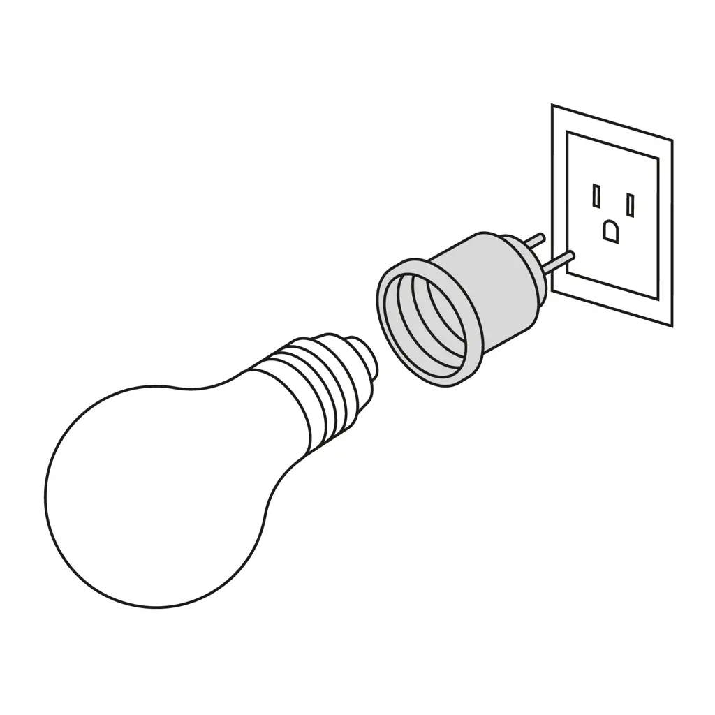Socket de baquelita color marfil con patillas marca Volteck para conexión directa a tomacorriente 2
