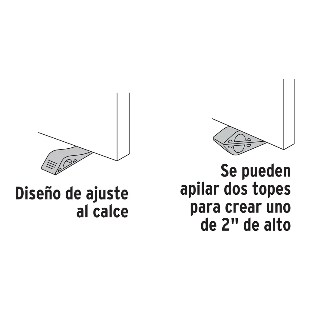 Cuña negra de TPE flexible para puerta marca Hermex 2