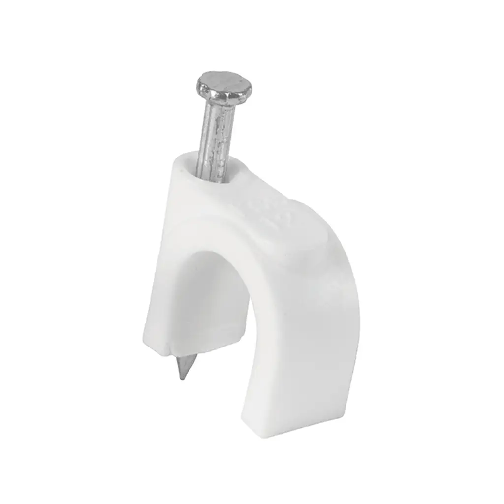 Bolsa de grapas curvas blancas de 10mm Volteck con clavos de acero integrados 1