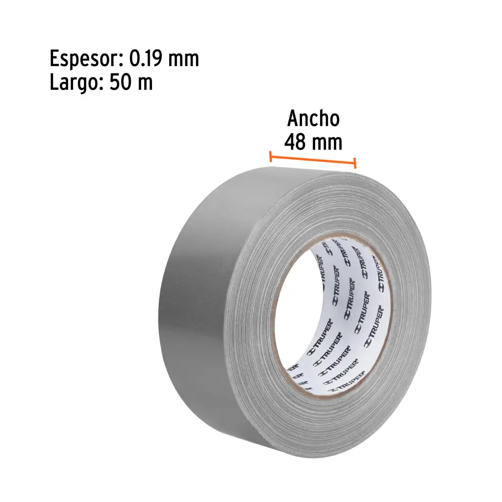 CINTA PARA DUCTO 2 PULGADAS X 50MTS TRUPER — vista 2
